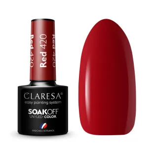 RED 420 Semipermanente Polish soakoff rosso Claresa 5 gr