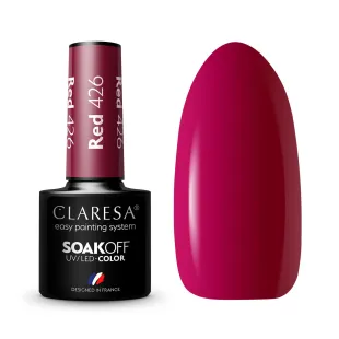 RED 426 Semipermanente Polish soakoff rosso Claresa 5 gr