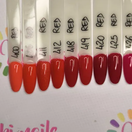 RED 430 Semipermanente Polish soakoff glitter rosso Claresa 5 gr