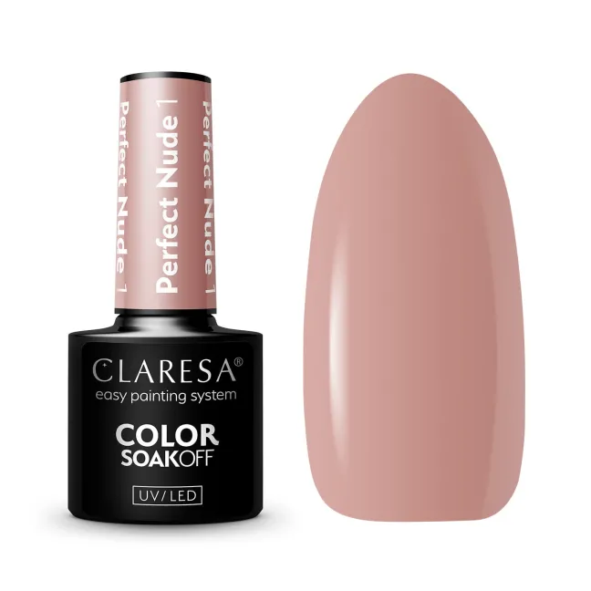 PERFECT NUDE 1 Semipermanente Polish soakoff nude Claresa 5 gr