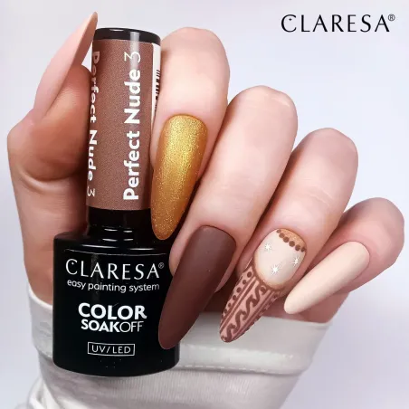 PERFECT NUDE 3 Semipermanente Polish soakoff nude Claresa 5 gr
