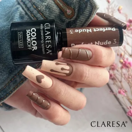 PERFECT NUDE 3 Semipermanente Polish soakoff nude Claresa 5 gr