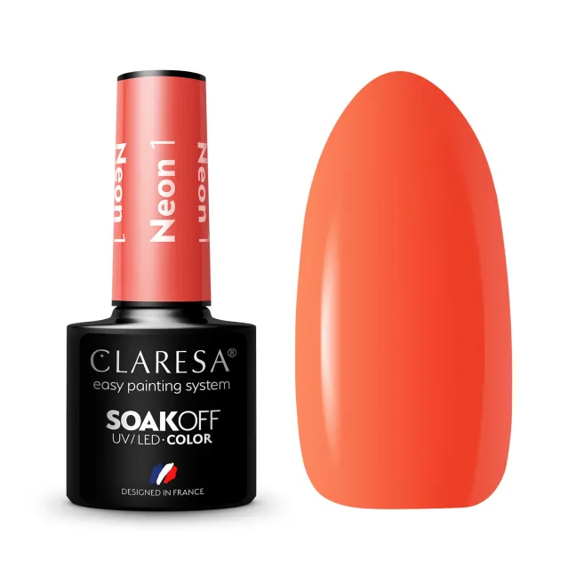 NEON 1 Semipermanente Polish soakoff fluo Claresa 5 gr