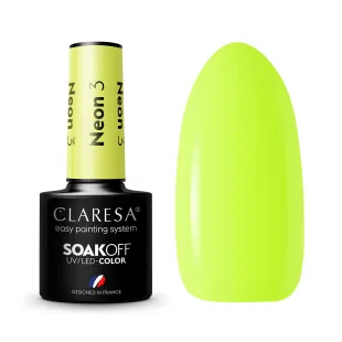 NEON 3 Semipermanente Polish soakoff fluo Claresa 5 gr