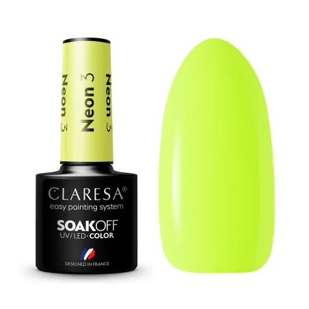 NEON 3 Semipermanente Polish soakoff fluo Claresa 5 gr