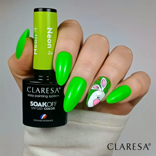 NEON 4 Semipermanente Polish soakoff fluo Claresa 5 gr
