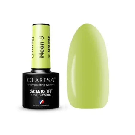 NEON 8 Semipermanente Polish soakoff fluo Claresa 5 gr