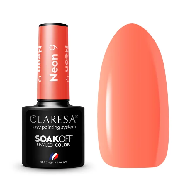 NEON 9 Semipermanente Polish soakoff fluo Claresa 5 gr