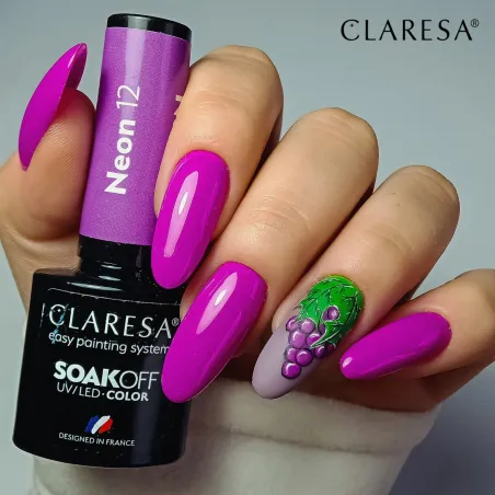 NEON 12 Semipermanente Polish soakoff fluo Claresa 5 gr