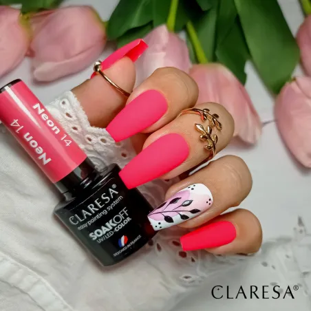 NEON 14 Semipermanente Polish soakoff fluo Claresa 5 gr