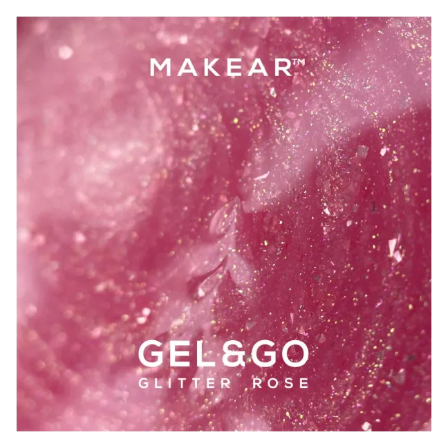 GEL&GO GLITTER ROSE 50gr Builder gel costruttore Makear 50 gr