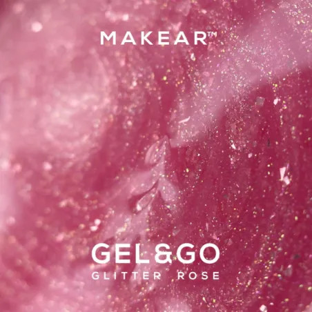 GEL&GO GLITTER ROSE 50gr Builder gel costruttore Makear 50 gr