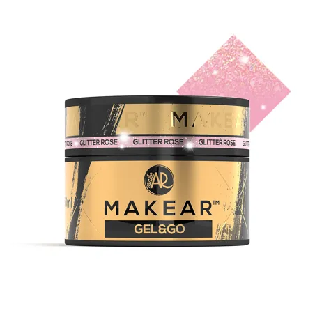 GEL&GO GLITTER ROSE 50gr Builder gel costruttore Makear 50 gr