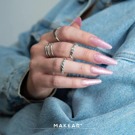 GEL&GO GLITTER ROSE 50gr Builder gel costruttore Makear 50 gr