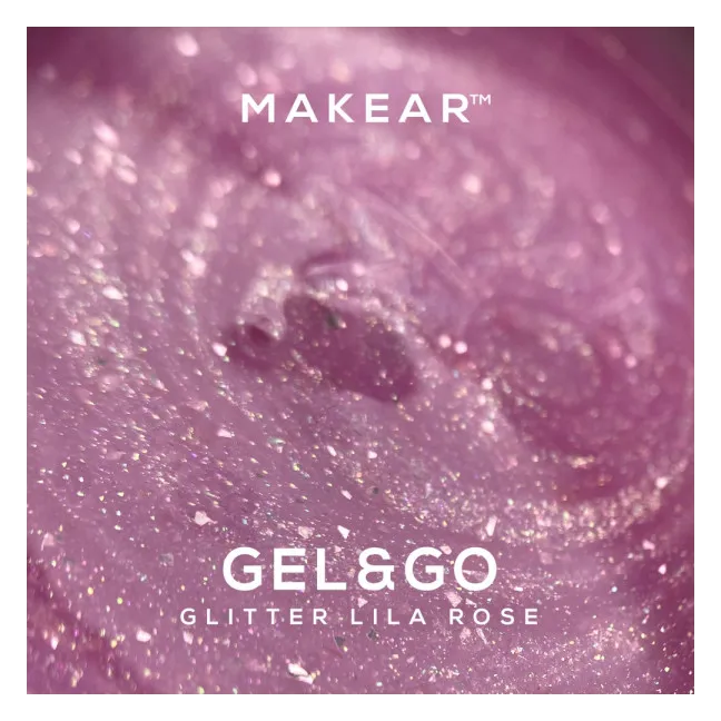 GEL&GO GLITTER ROSE 50gr Builder gel costruttore Makear 50 gr
