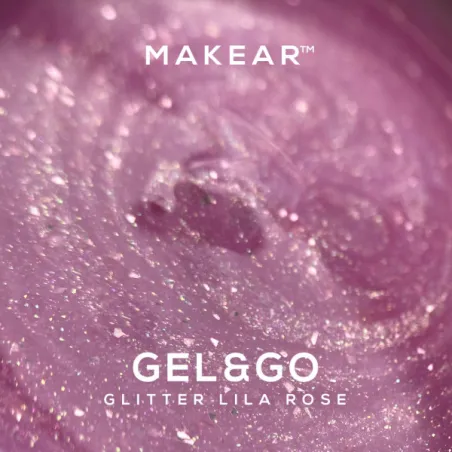 GEL&GO GLITTER ROSE 50gr Builder gel costruttore Makear 50 gr