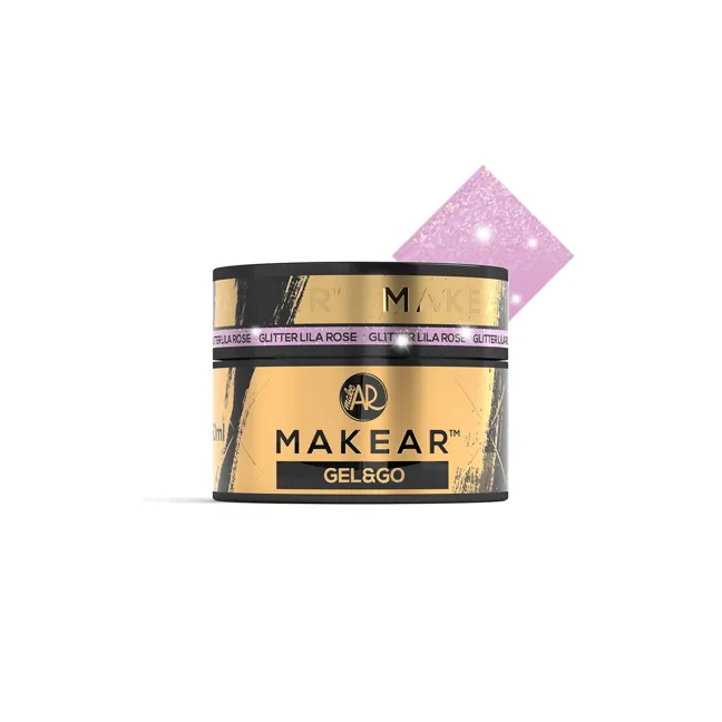 GEL&GO GLITTER ROSE 50gr Builder gel costruttore Makear 50 gr