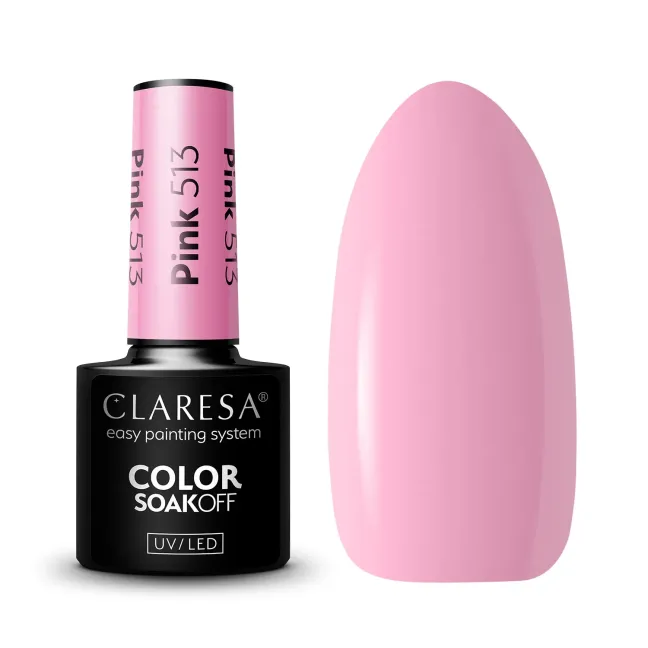 PINK 513 Semipermanente Polish rosa Claresa 5 gr