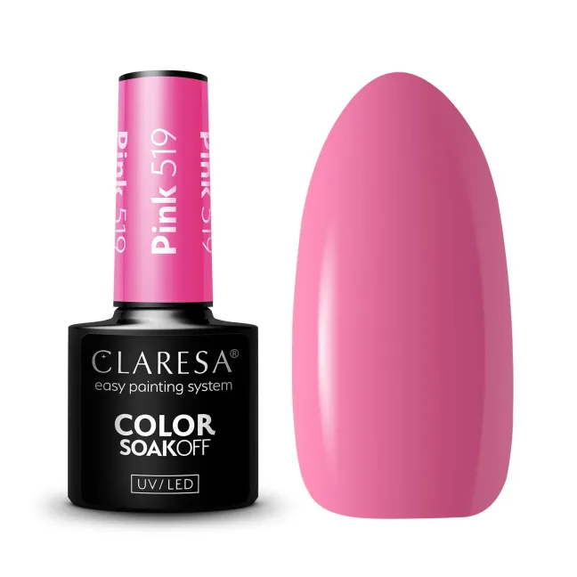 PINK 519 Semipermanente Polish rosa Claresa 5 gr