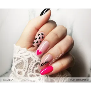 PINK 531 Semipermanente Polish rosa fluo Claresa 5 gr 2