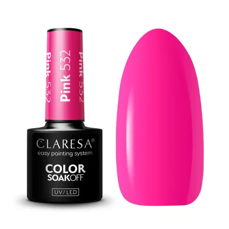 PINK 532 Semipermanente Polish rosa Claresa 5 gr