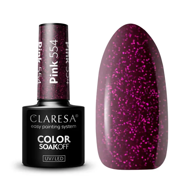 PINK 554 Semipermanente Polish rosa Claresa 5 gr