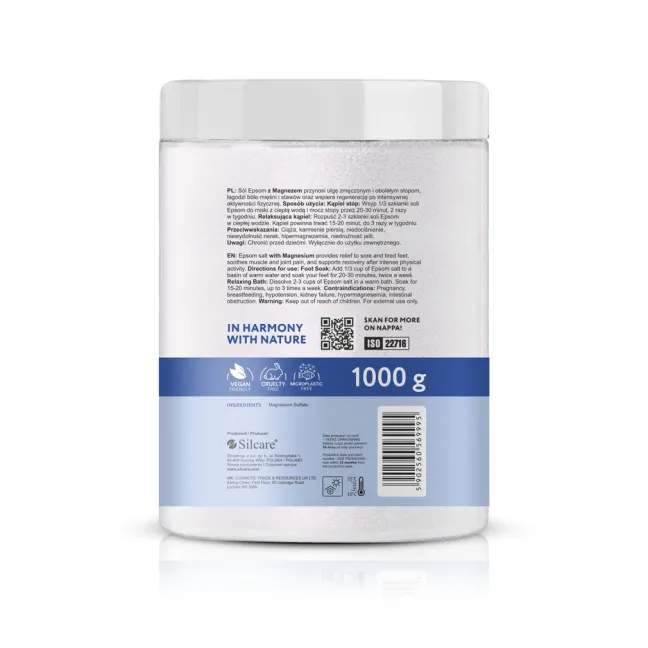 Sale di Epsom pediluvio: Nutrimento per Piedi Stanchi e Doloranti Nappa 1kg