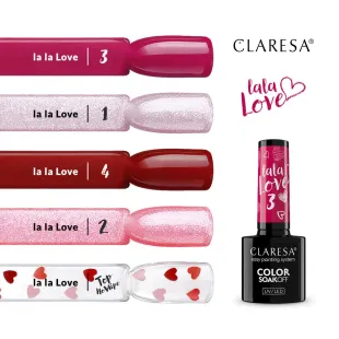 KIT LALA LOVE: 5 Semipermanenti Polish soakoff san valentino Claresa 5 gr