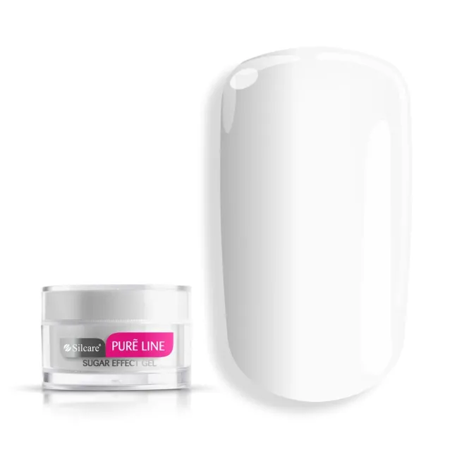 WHITE SUGAR EFFECT PURE LINE Gel color paint bianco senza dispersione Silcare 10 ml