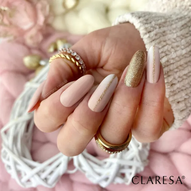 LOVE STORY 2 Semipermanente Polish oro glitter Claresa 5 gr
