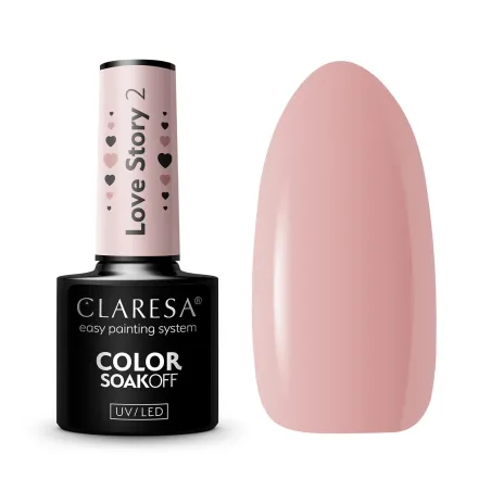 LOVE STORY 2 Semipermanente Polish oro glitter Claresa 5 gr