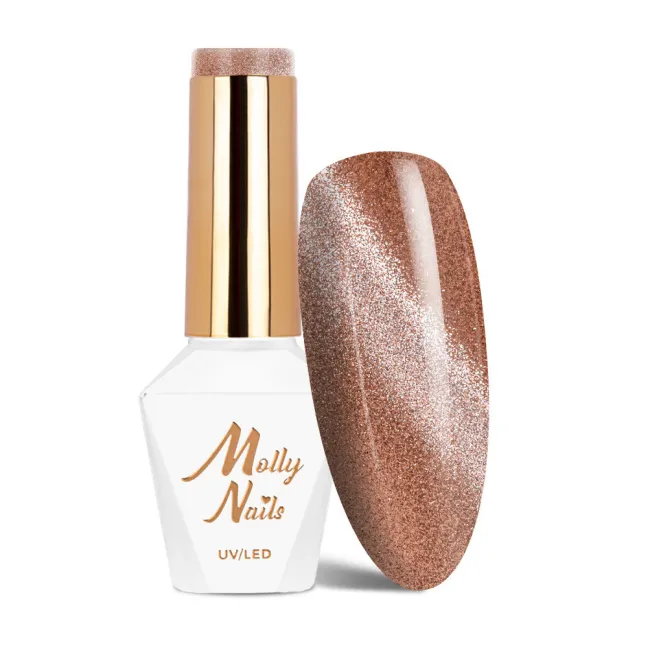 445 Mollynails Colore Smalto semipermanente Glitter Soakoff CAT EYE WOMANITY 10gr