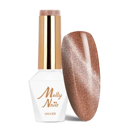 445 Mollynails Colore Smalto semipermanente Glitter Soakoff CAT EYE WOMANITY 10gr