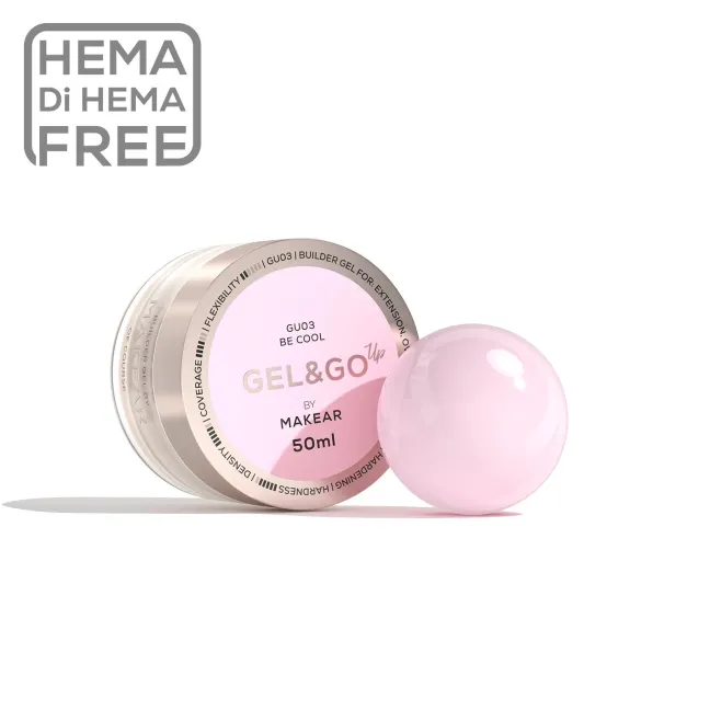 GEL&GO up BE COOL Builder Gel costruttore rosa latte Makear 50 gr