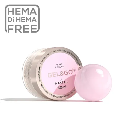 GEL&GO up BE COOL Builder Gel costruttore rosa latte Makear 50 gr