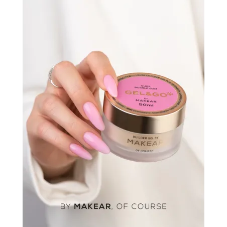 GEL&GO up BUBBLE GUM Builder Gel costruttore rosa Makear 50 gr
