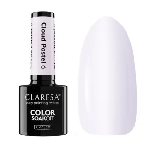 CLOUD PASTEL 6 Semipermanente soakoff bianco perlato Polish Claresa 5 gr