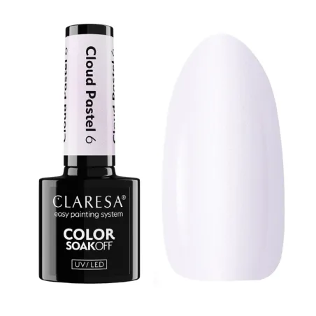 CLOUD PASTEL 6 Semipermanente soakoff bianco perlato Polish Claresa 5 gr