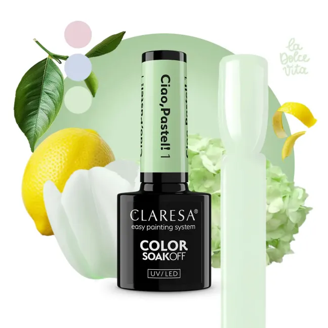 CIAO PASTEL 1 Semipermanente soakoff pastel Polish Claresa 5 gr