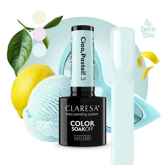 CIAO PASTEL 3 Semipermanente soakoff pastel Polish Claresa 5 gr