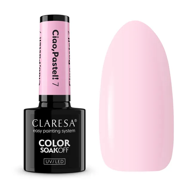 CIAO PASTEL 7 Semipermanente soakoff pastel Polish Claresa 5 gr
