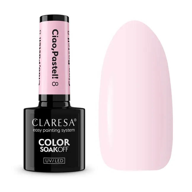 CIAO PASTEL 8 Semipermanente soakoff pastel Polish Claresa 5 gr