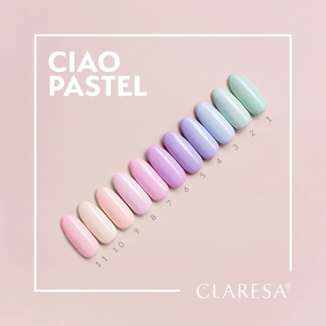 CIAO PASTEL 9 Semipermanente soakoff pastel Polish Claresa 5 gr