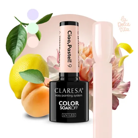 CIAO PASTEL 9 Semipermanente soakoff pastel Polish Claresa 5 gr