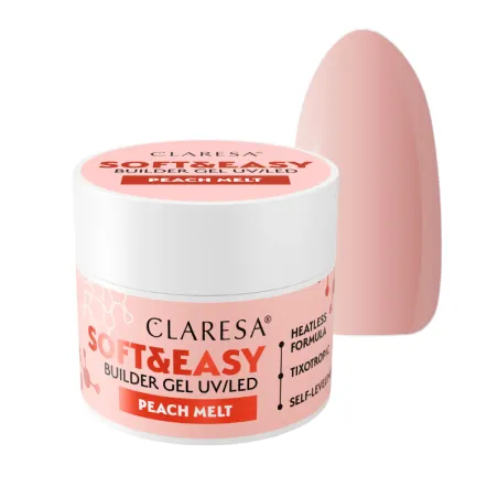 Soft & Easy PEACH MELT 45gr Builder Gel costruttore cover Claresa