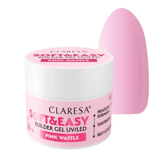 Soft & Easy PINK WAFFLE 45gr Builder Gel costruttore rosa Claresa