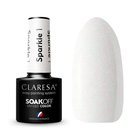 SPARKLE 1 Semipermanente soakoff glitter Polish Claresa 5 gr