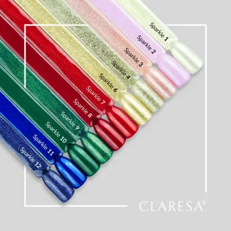 SPARKLE 7 Semipermanente soakoff glitter Polish Claresa 5 gr