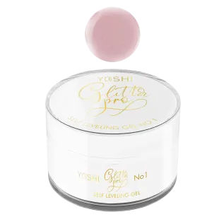 GLITTERPRO 1 Yoshi Nails 50ml – Builder Gel rosa lattiginoso glitter