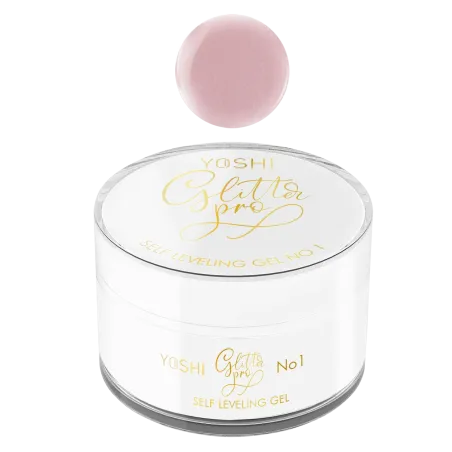 GLITTERPRO 1 Yoshi Nails 50ml – Builder Gel rosa lattiginoso glitter
